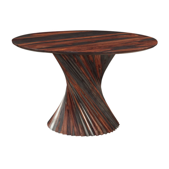 World Interiors - Monterey 48" Round Dining Table with Spiral Base in Capri Sheesham