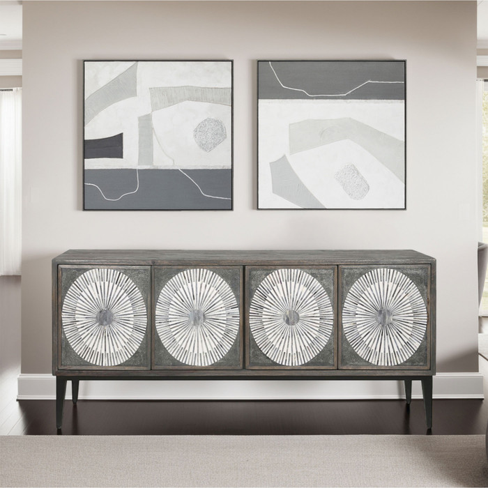 World Interiors - Urban Essence Hand Painted Framed Diptych