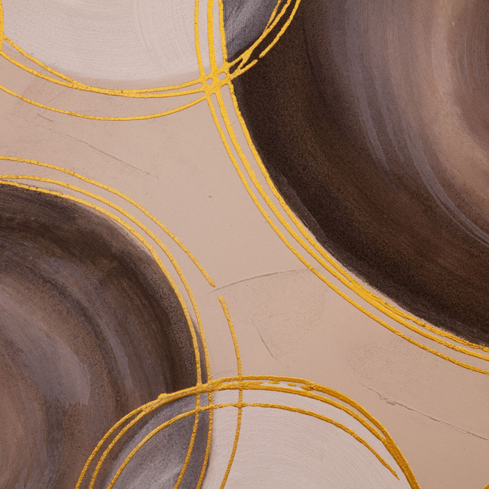 World Interiors - Celestial Spheres Hand Painted Framed Triptych