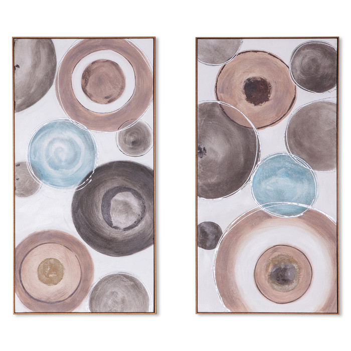 World Interiors - Glass and Grace Hand Painted Framed Diptych