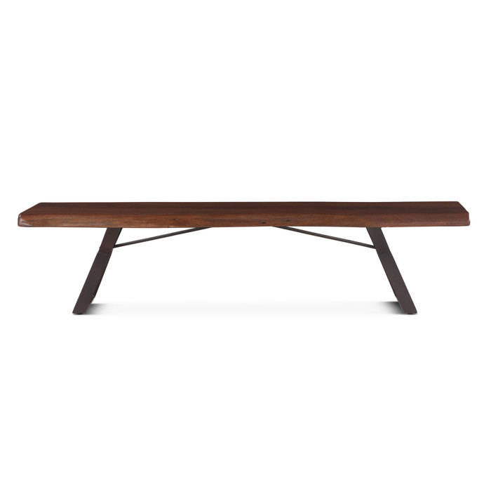 World Interiors - Nottingham 90" Bench with Walnut Finish