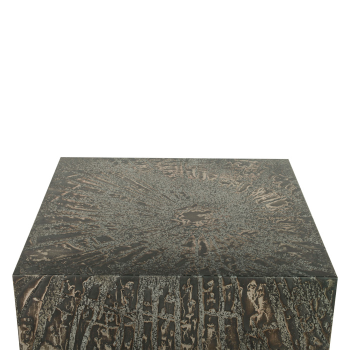 World Interiors - Odessa 35" Coffee Table in Desert Patina with Brass Base