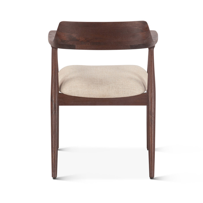 World Interiors - Oxford Upholstered Dining Chair with Walnut Finish