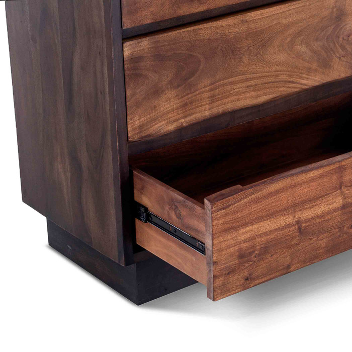 World Interiors - Palermo Tall Chest in Acacia with Raw Walnut Finish