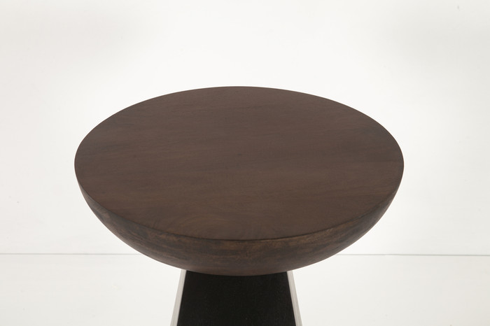 World Interiors - Palm Desert  18" Round Accent Table Two-Tone