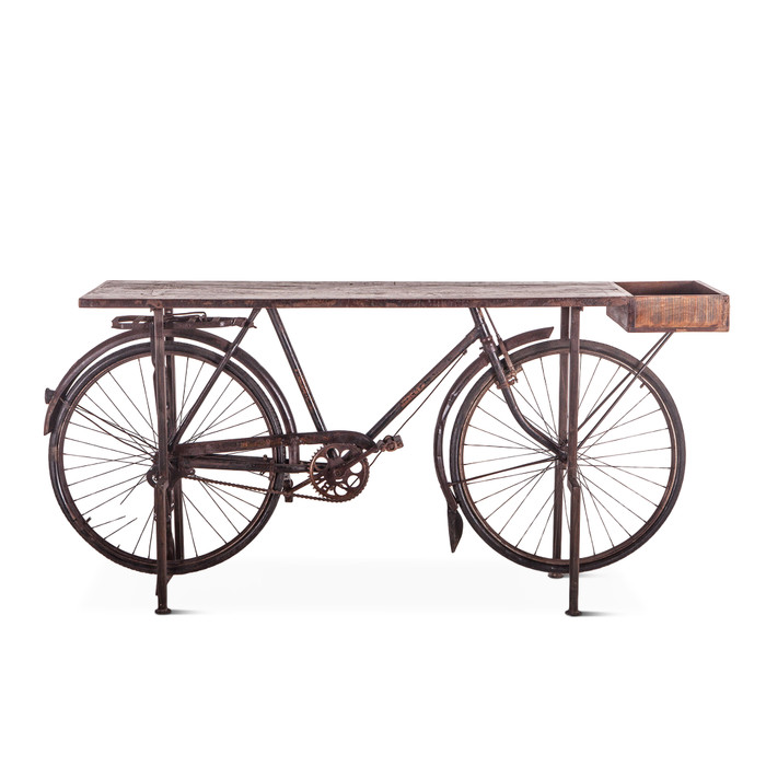 World Interiors - Paxton Reclaimed Teak Bicycle Console
