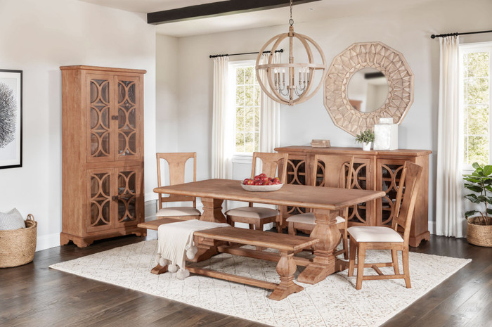 World Interiors - Pengrove 72" Dining Bench in Antique Oak Finish