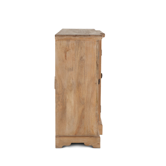 World Interiors - Pengrove 75" Glass Cabinet in Antique Oak Finish