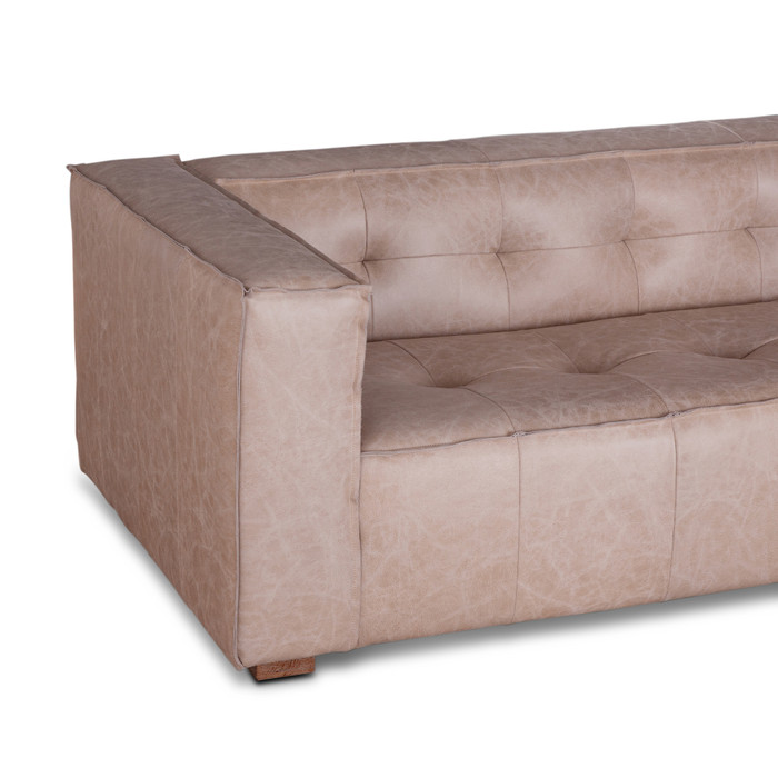 World Interiors - Portia Cream Leather Sofa