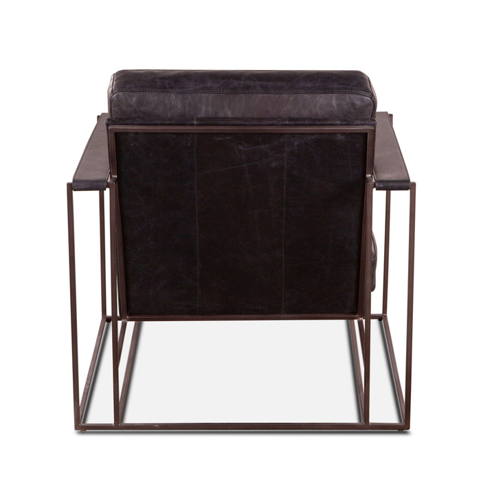 World Interiors - Portlando Armchair in Black Leather