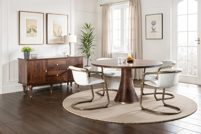 World Interiors - Provence 54" Round Dining Table in Dark Sienna
