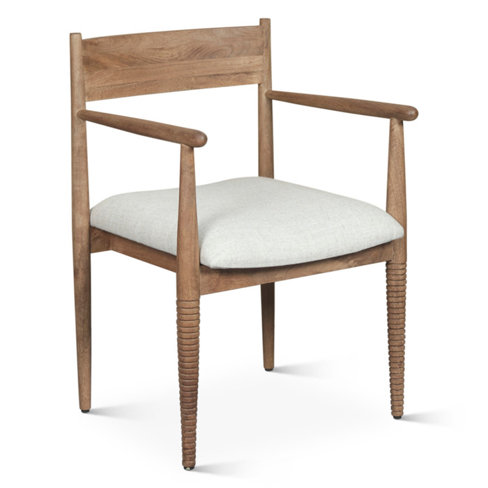 World Interiors - Provence 22" Upholstered Dining Chair in Natural Brown