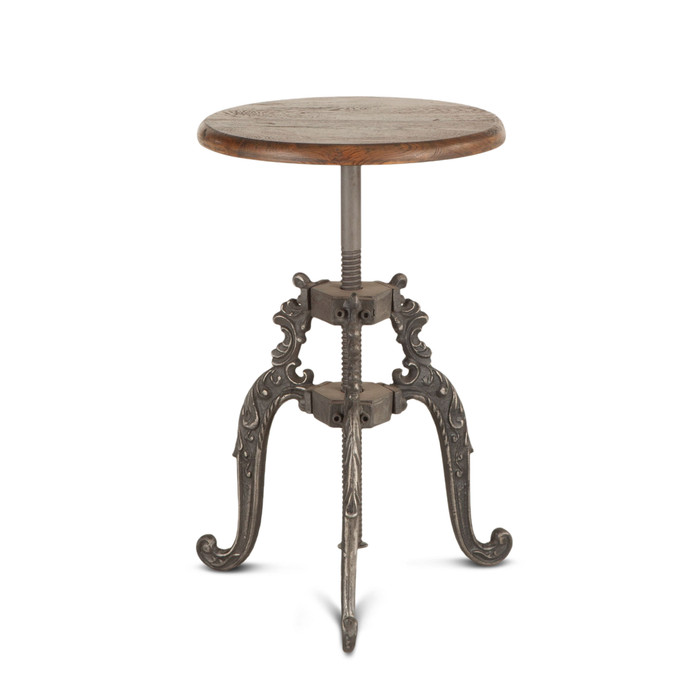 World Interiors - Regina-Stool 16in-reclaimed teak