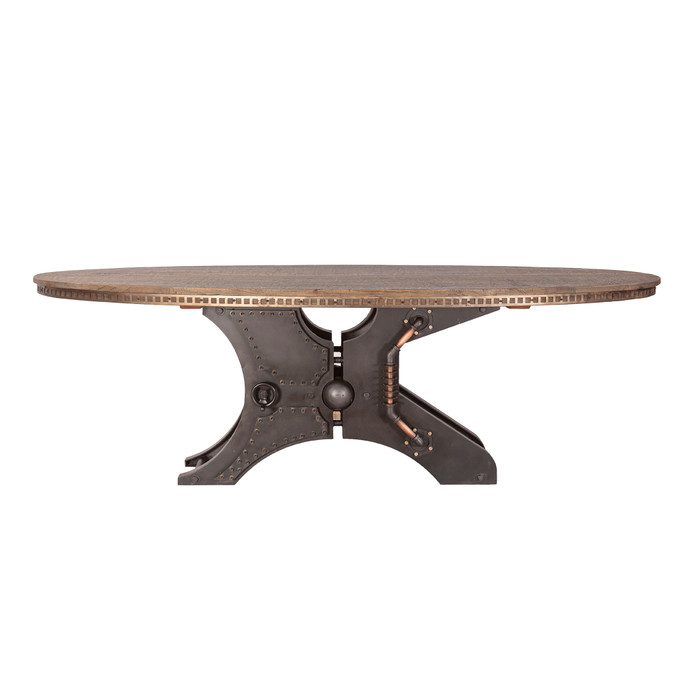 World Interiors - Rustic Revival Oval Dining Table
