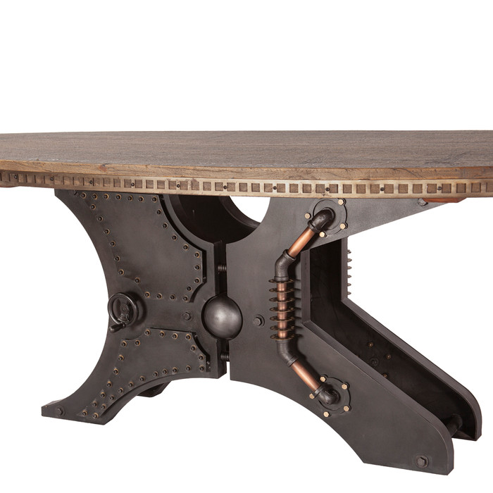 World Interiors - Rustic Revival Oval Dining Table
