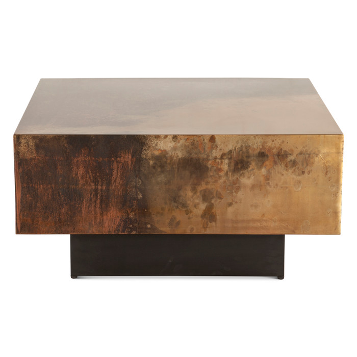 World Interiors - St. George 35" Coffee Table in Oxidized Copper
