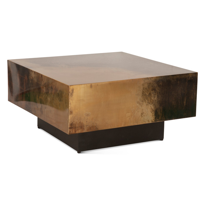 World Interiors - St. George 35" Coffee Table in Oxidized Copper