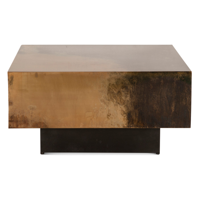 World Interiors - St. George 35" Coffee Table in Oxidized Copper