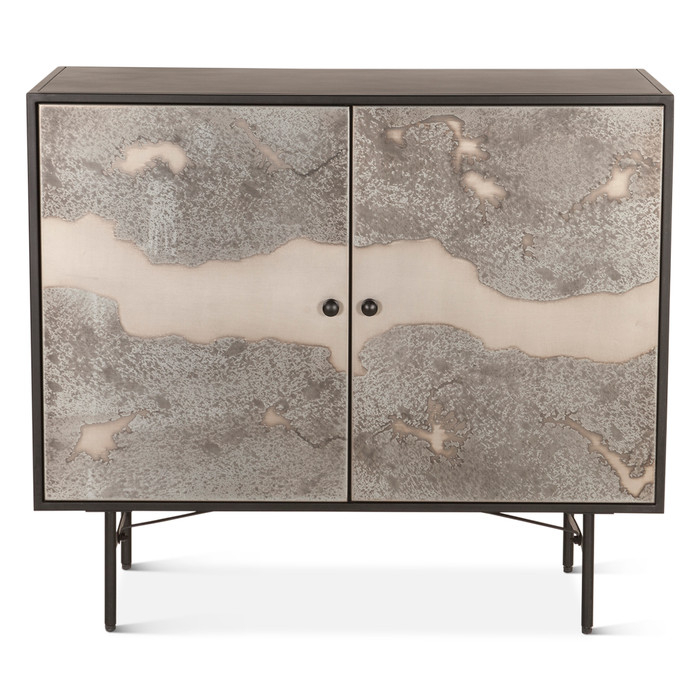 World Interiors - St. George 18" Bar Cabinet in Oxidized Black