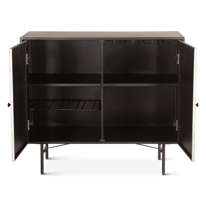 World Interiors - St. George 18" Bar Cabinet in Oxidized Black
