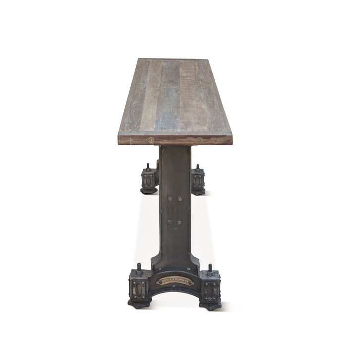 World Interiors - Sterling 66" Console Table in Cast Iron and  Teak