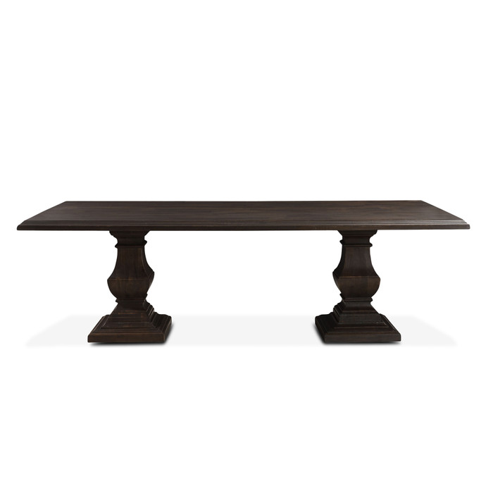 World Interiors - Toulon 84" Dining Table in Vintage Brown Finish