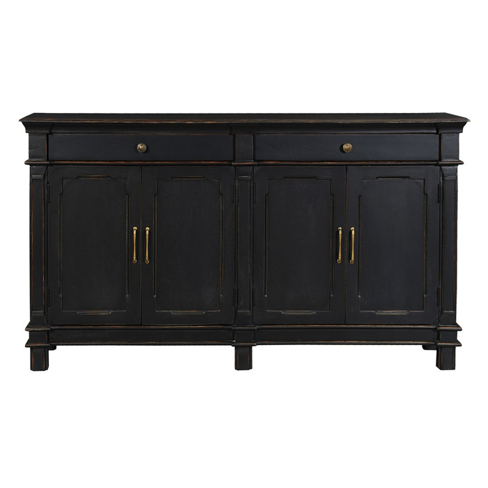 World Interiors - Trento 70" Sideboard in Distressed Black
