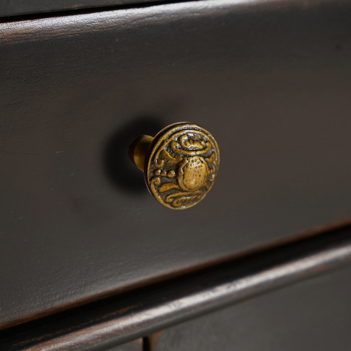 World Interiors - Trento 100" Sideboard in Distressed Black