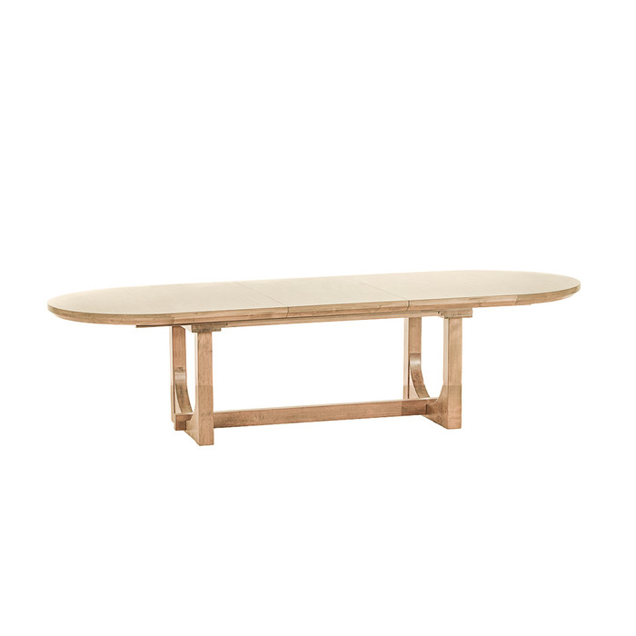 World Interiors - Valencia 86-110" Oval Extension Dining Table in Gray Birch