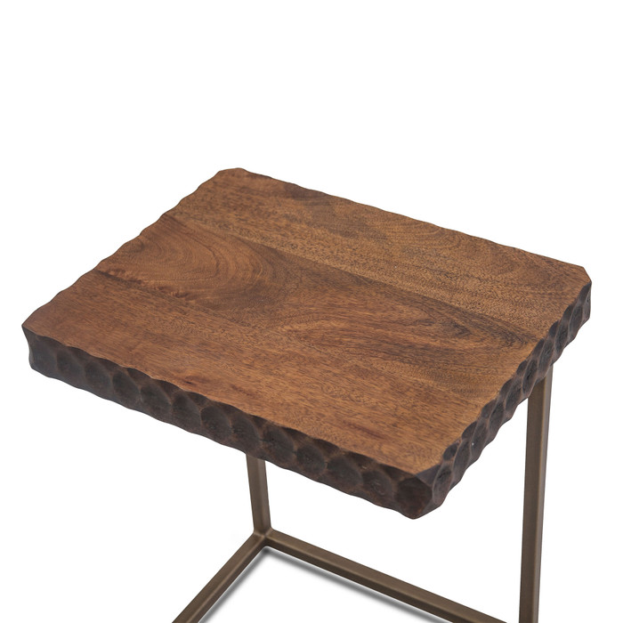 World Interiors - Vallarta Side Table in Mango Wood with Two Tone Finish
