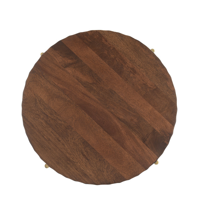 World Interiors - Vallarta 24" Side Table in Mango Wood and Iron with Two Toned Finish