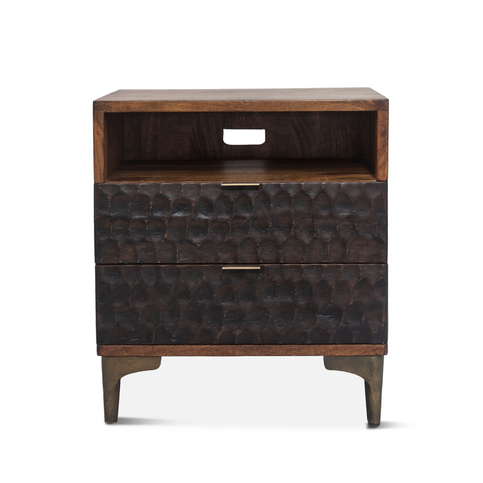 World Interiors - Vallarta Night Chest in Mango Wood with Two Tone Finish