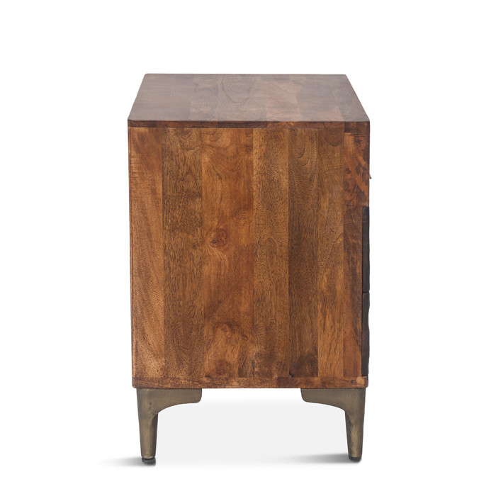 World Interiors - Vallarta Night Chest in Mango Wood with Two Tone Finish