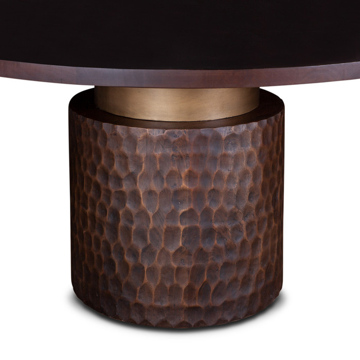 World Interiors - Vallarta 60" Round Dining Table in Mango Wood with Two Tone Finish