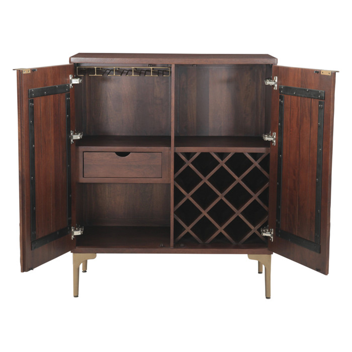 World Interiors - Vallarta 39" Bar Cabinet in Two Tone