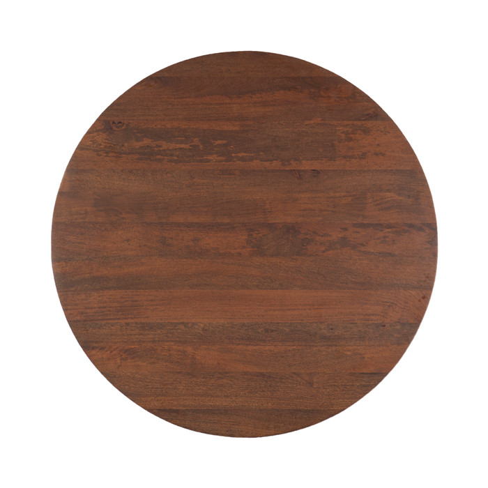 World Interiors - Vallarta 48" Carved Gathering Table in Mango Wood with Two Toned Finish