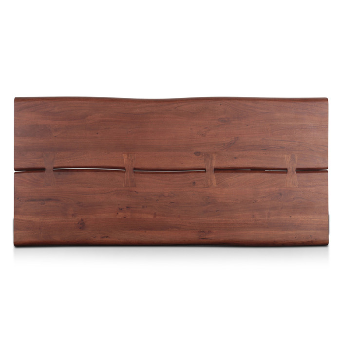 World Interiors - Yarrow 79" Dining Table in Light Sequoia with Gunmetal Legs