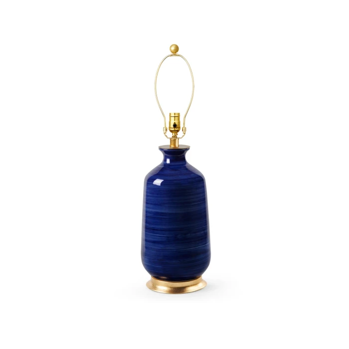 Villa & House - Carolyn Lamp with 17" Papyrus Shade - Royal Blue