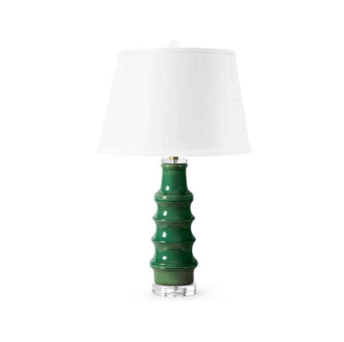 Villa & House - Jesse Lamp with 16" White Linen Shade - Sherwood Forest