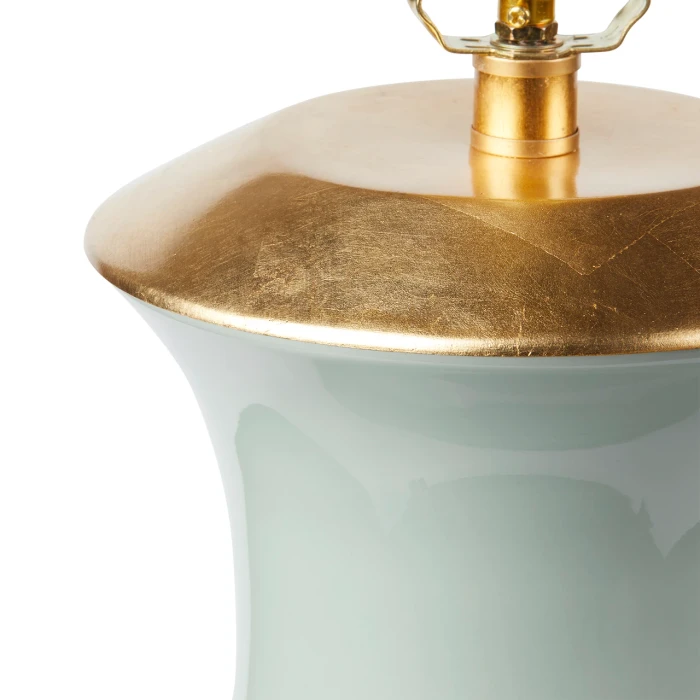 Villa & House - Thiri Lamp with 17" Papyrus Shade - Pale Celadon