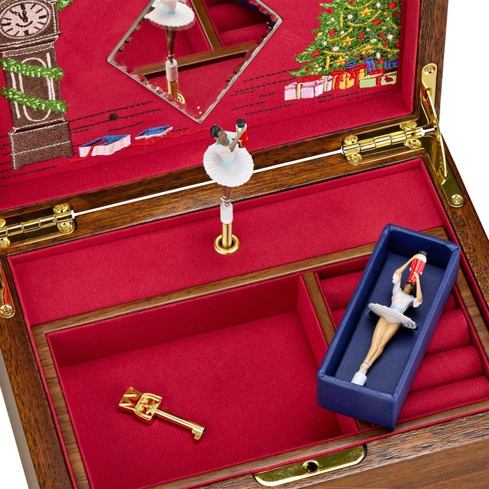 WOLF - Ballet Musical Jewellery Box – Nutcracker Walnut Wood