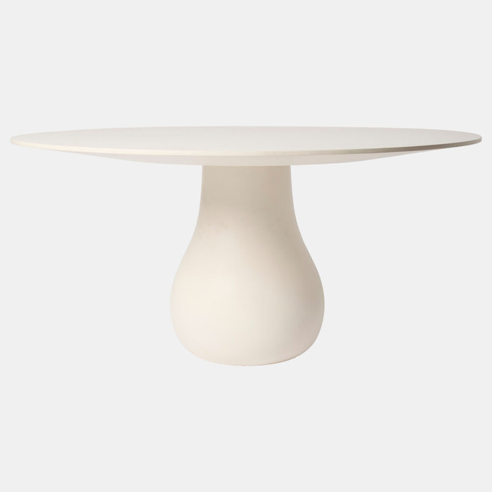 Global Views Baobab Dining Table - Ecru Matte Lacquer