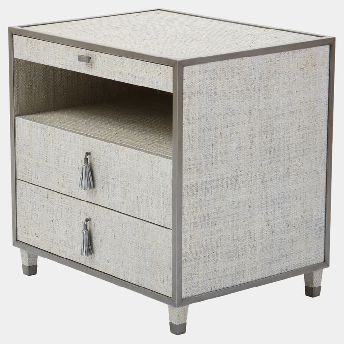 Global Views Argento Glass Top for Ann Gish Bedside Chest - Clear Translucent Glass