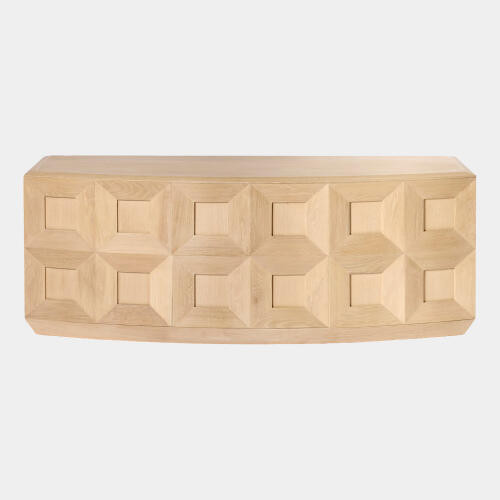Global Views Stilo Media Cabinet - Natural Oak