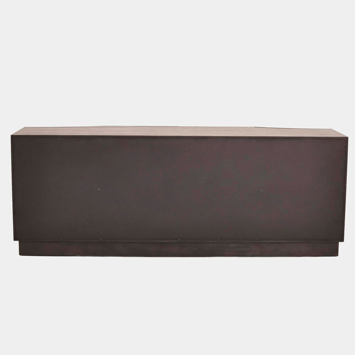 Global Views Mayfair Cabinet - Gray Stained Walnut & Brass