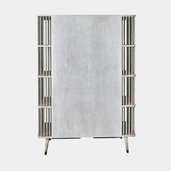 Global Views Arbor Tall Cabinet - Whitewashed Oak