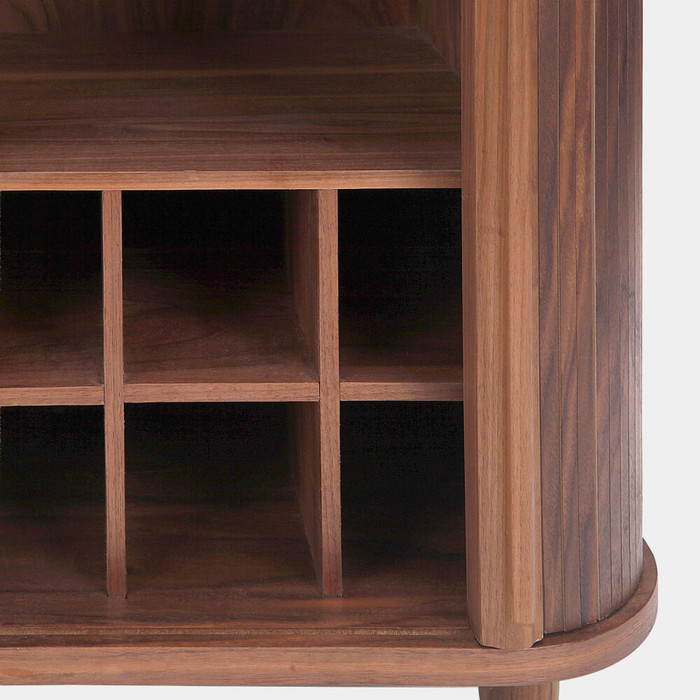 Global Views Orleans Wine Cabinet - Natural Walnut