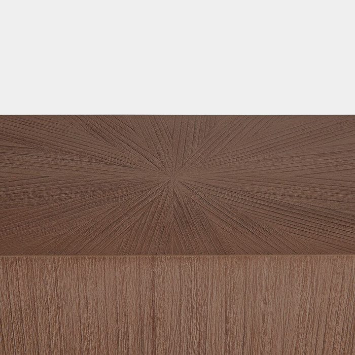Global Views Arches Console Table - Nutmeg Mahogany & Champagne Gold Leaf