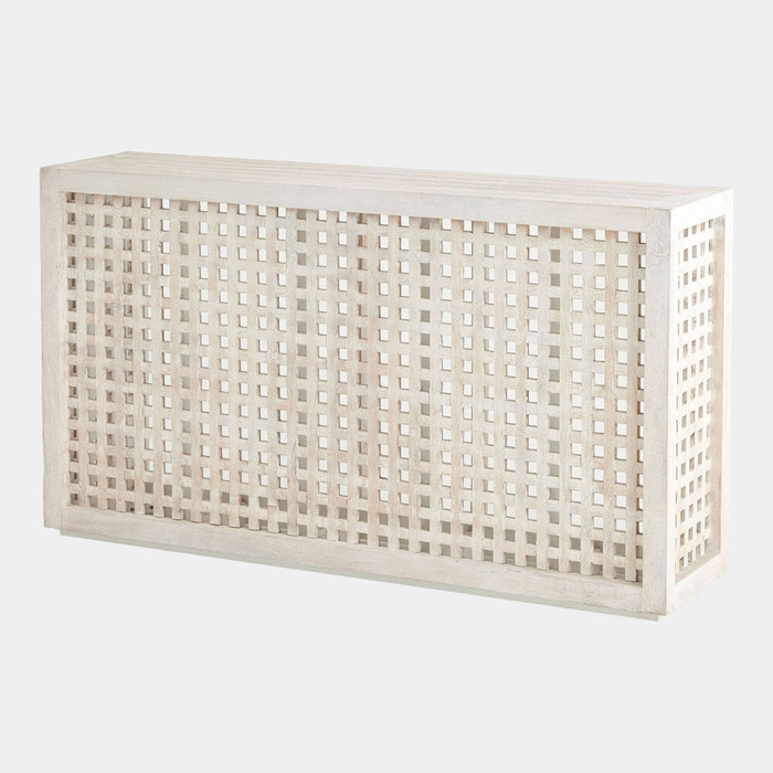 Global Views Driftwood Lattice Console Table - Mango Wood