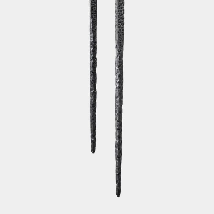 Global Views Forrester Console Table - Blackened Iron & Flamed Black Marble